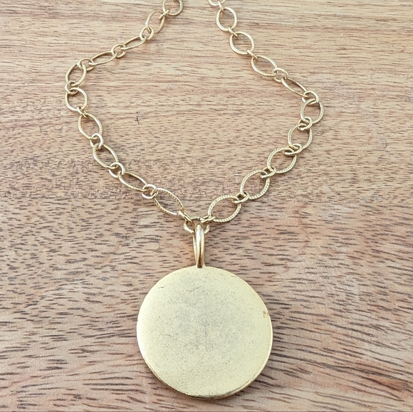 Sequin Crystal Baguette Burst Talisman Pendant & Gold Chain - Picture 4 of 5